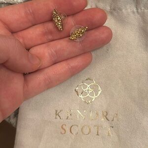 Kendra Scott Rose Gold Drusy Diamond Shape Earrings
